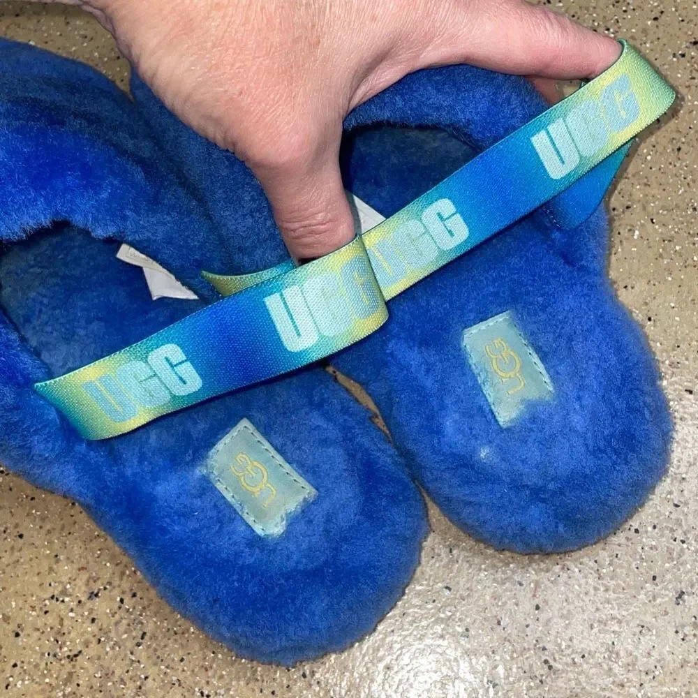 UGG Fluff Yeah Gradient Slide Mystic Blue US 5
